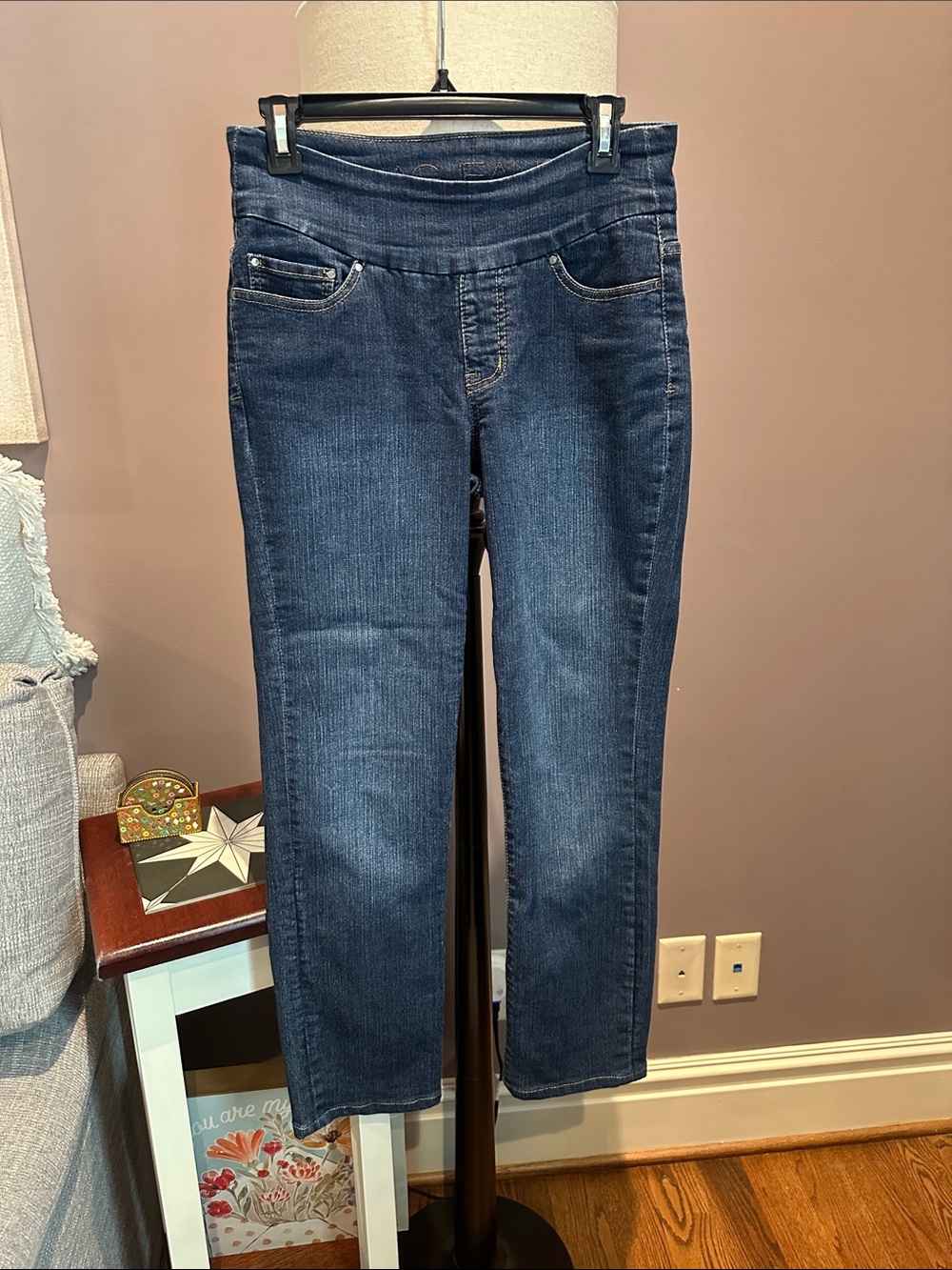 Jag Jeans Dark Blue Straight Leg Pull-On Jeans